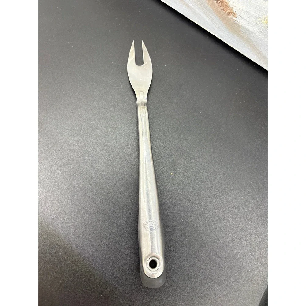 Revere Ware Stainless Steel Meat Fork 2 Tine Carving Serving Tool 12.5 Inch